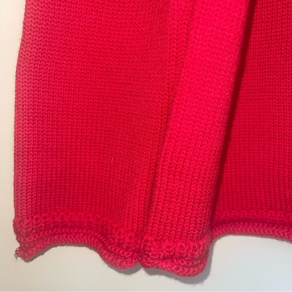 Tuckernuck Caldwell Roll Neck Sweater in Apple Red M 100% Wool Super Soft NEW! - Picture 6 of 7